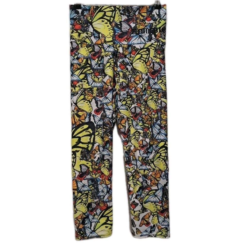 Namaste Yoga Capri Leggings Womens Small S Overall Butterfly Print Active Pants
